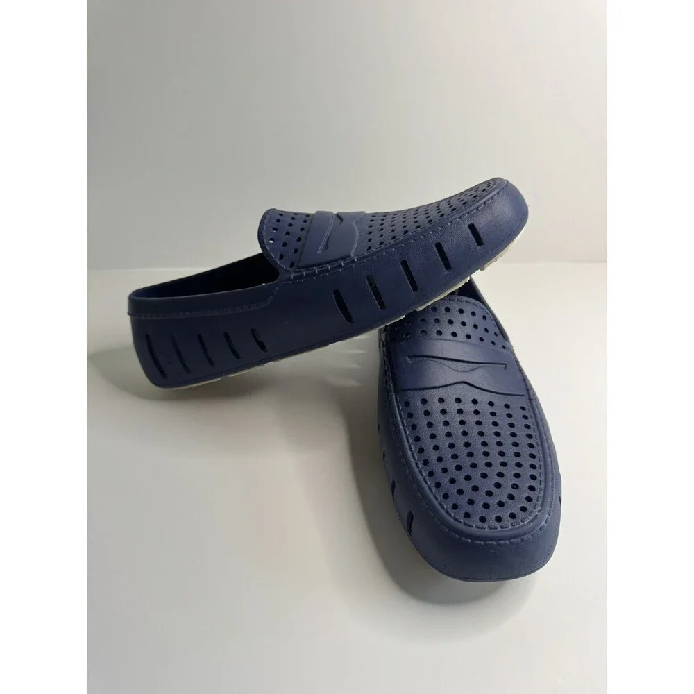 Floaters Mens Size 12 Navy Blue Country Club Driver Water Boat Shoes Rubber